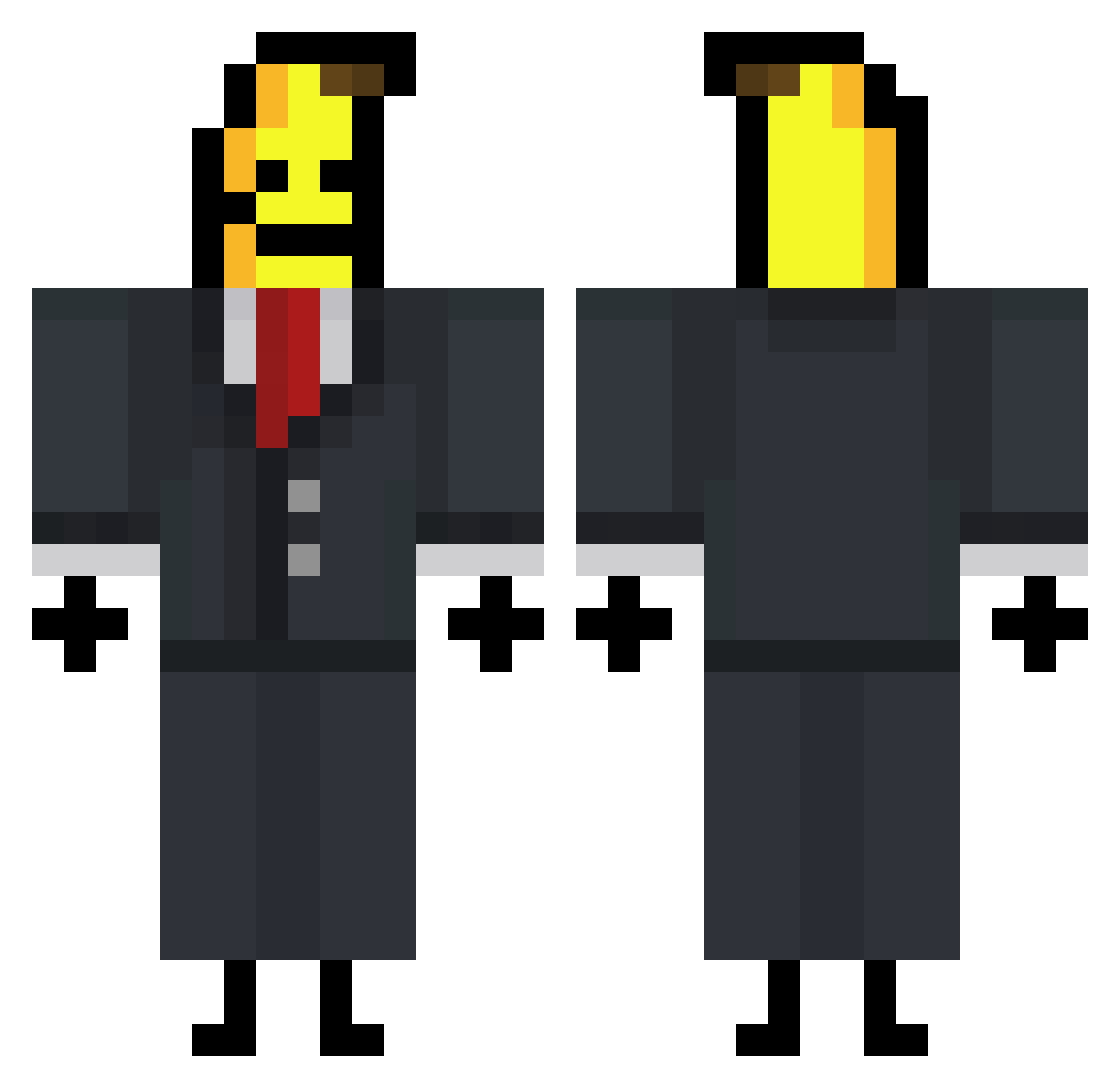 Banana_Pickle Minecraft skin, front and back view