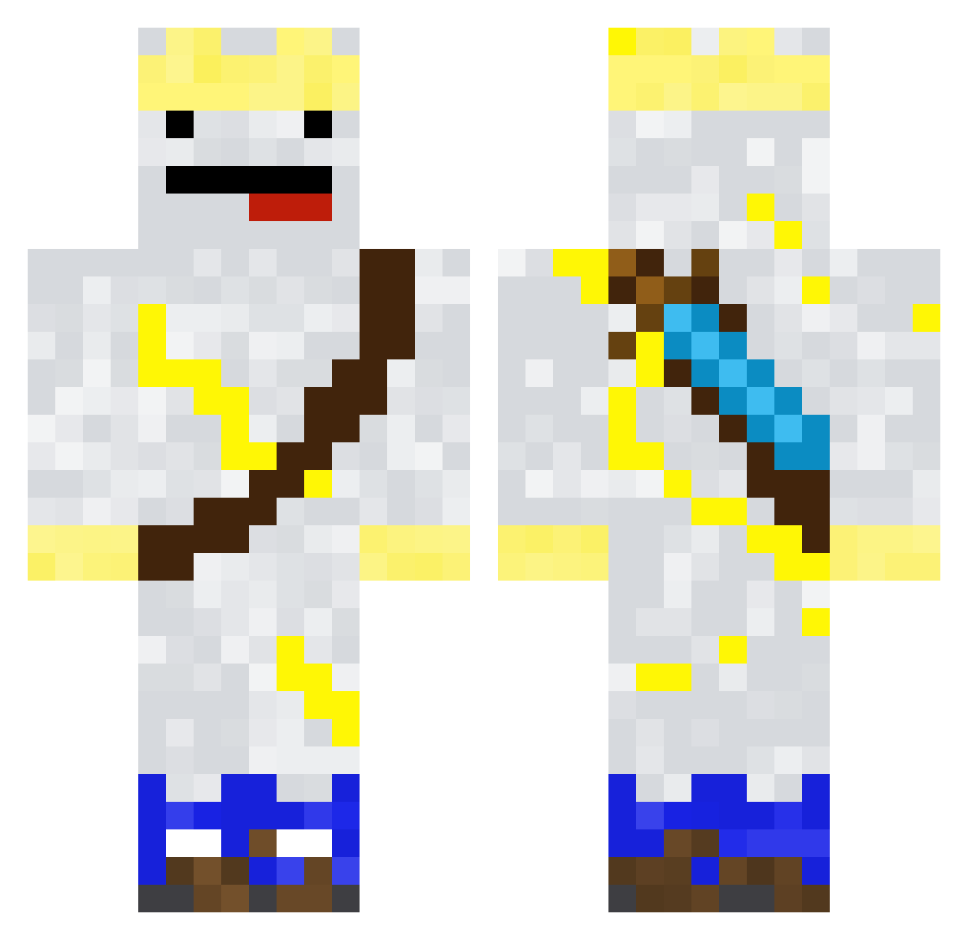 TonniTryhard Minecraft skin, front and back view