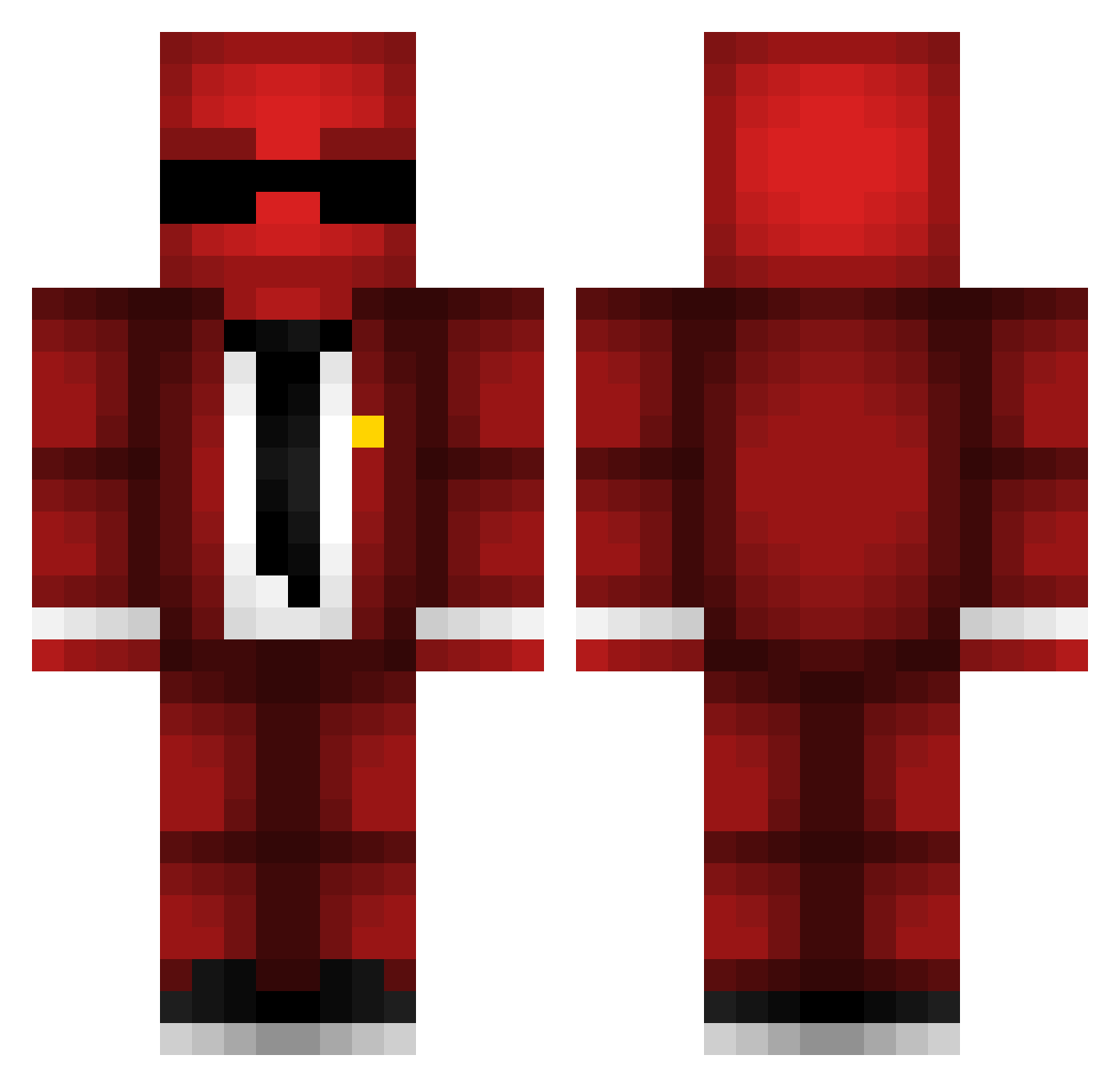_013k Minecraft skin, front and back view