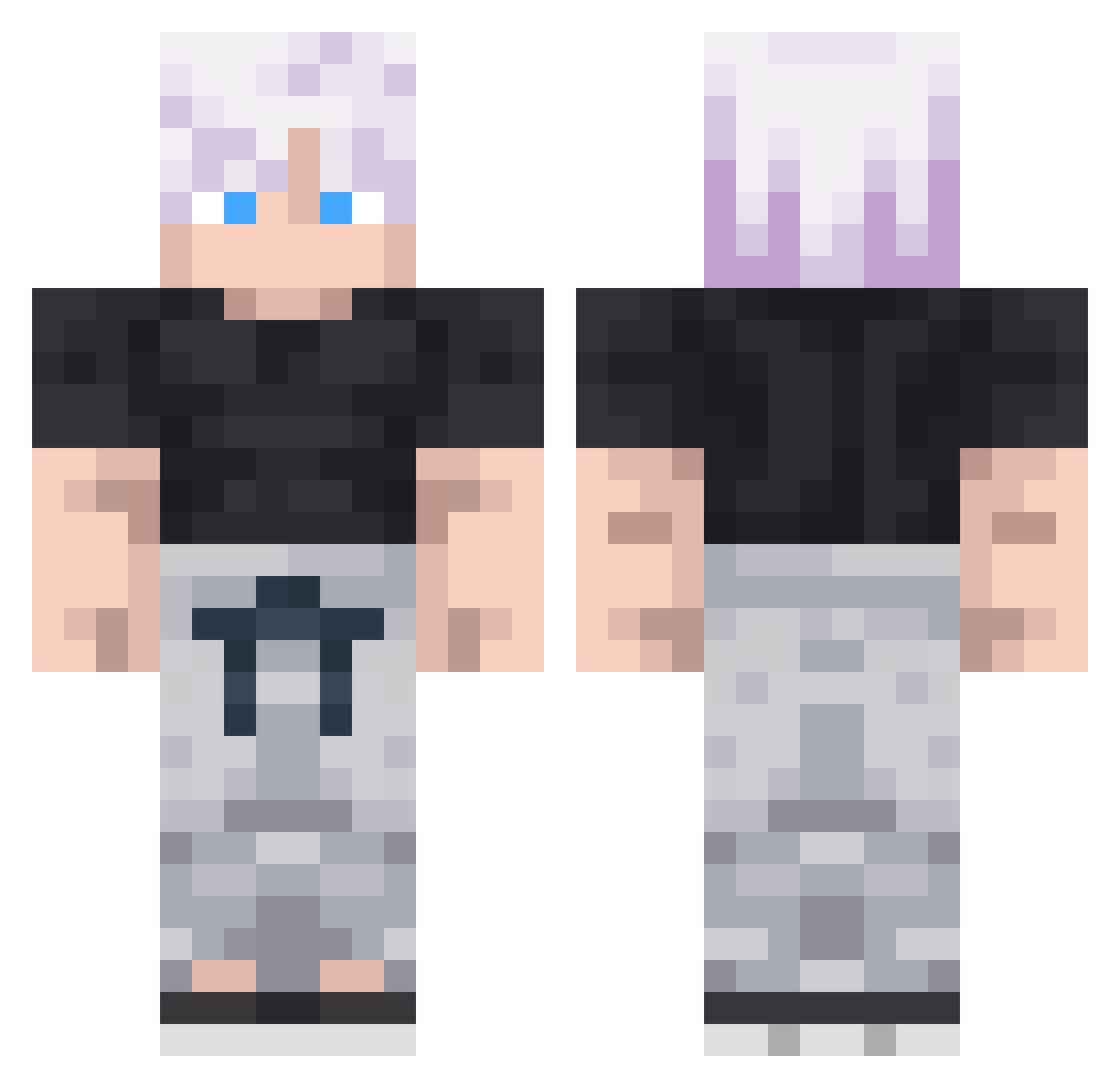 BastiGHG_300 Minecraft skin, front and back view