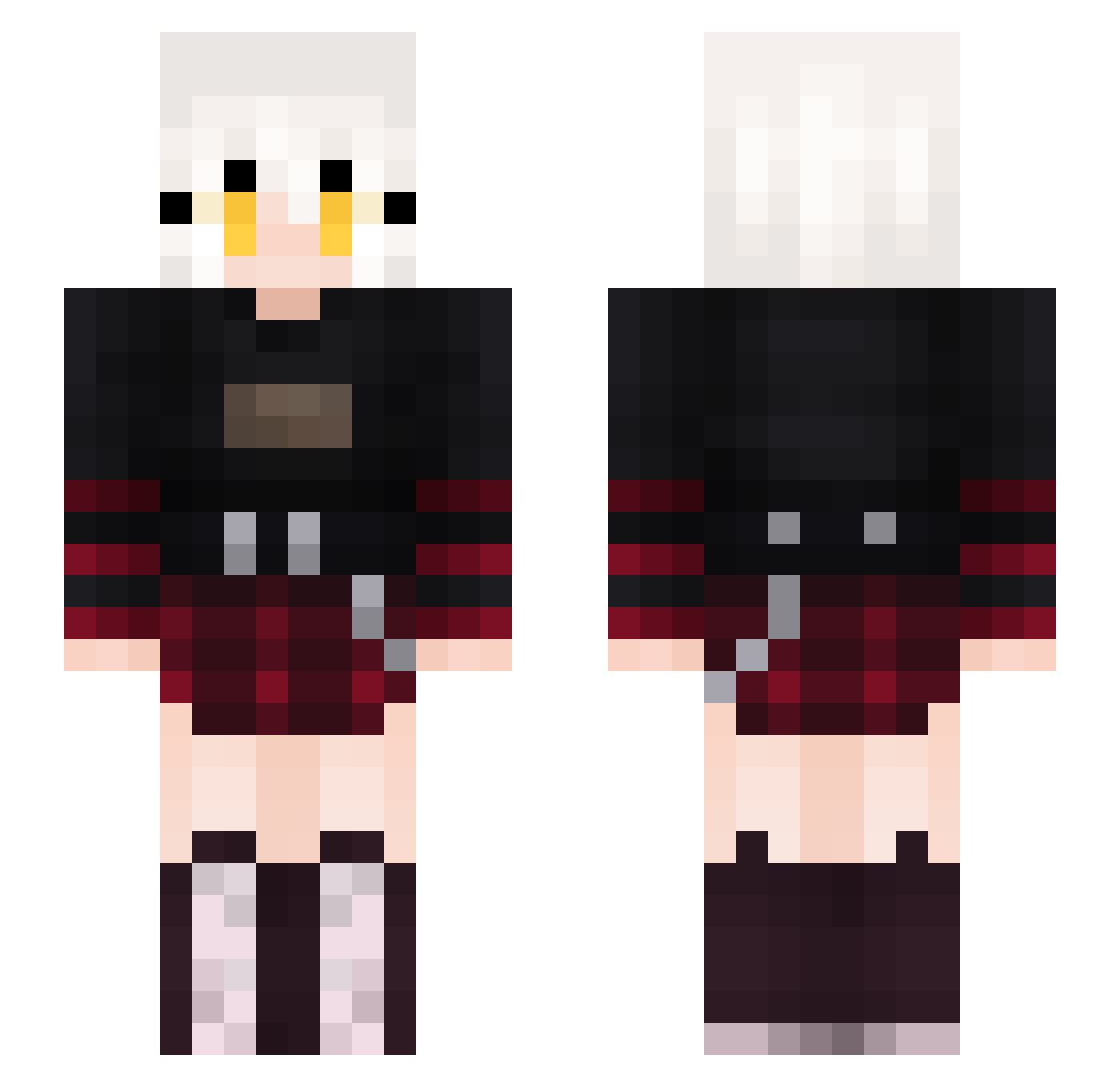 FadedSunX Minecraft skin, front and back view