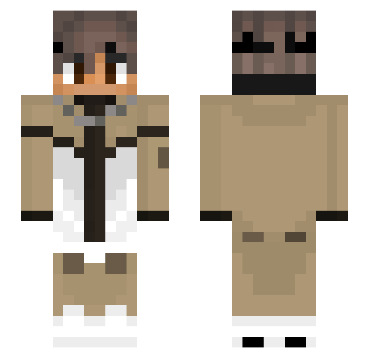 Kapselon978 Minecraft skin, front and back view