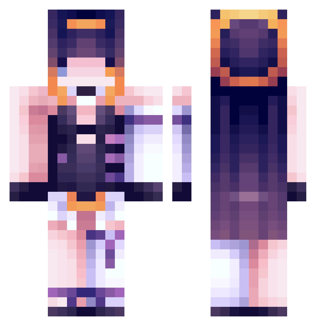 Rolua_ Minecraft skin, front and back view