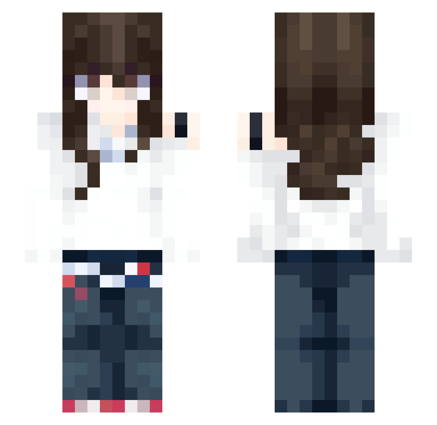 sudoReified Minecraft skin, front and back view