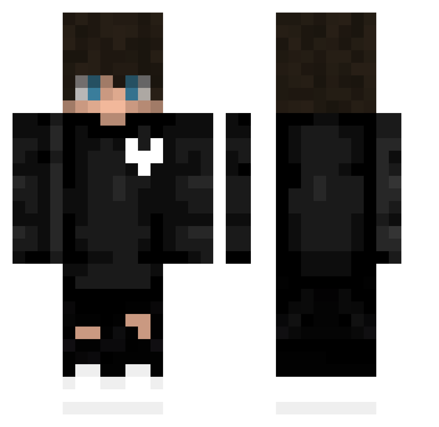 Serac Minecraft skin, front and back view