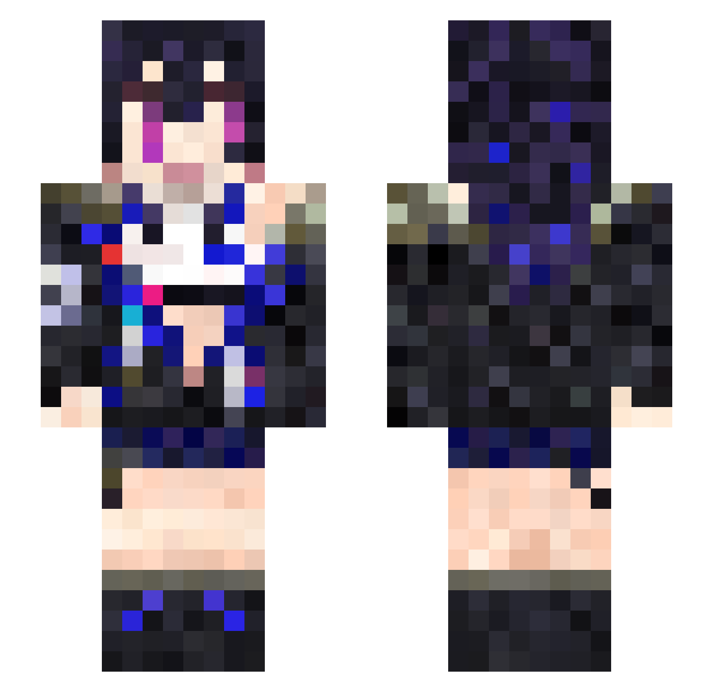 zaki141117 Minecraft skin, front and back view