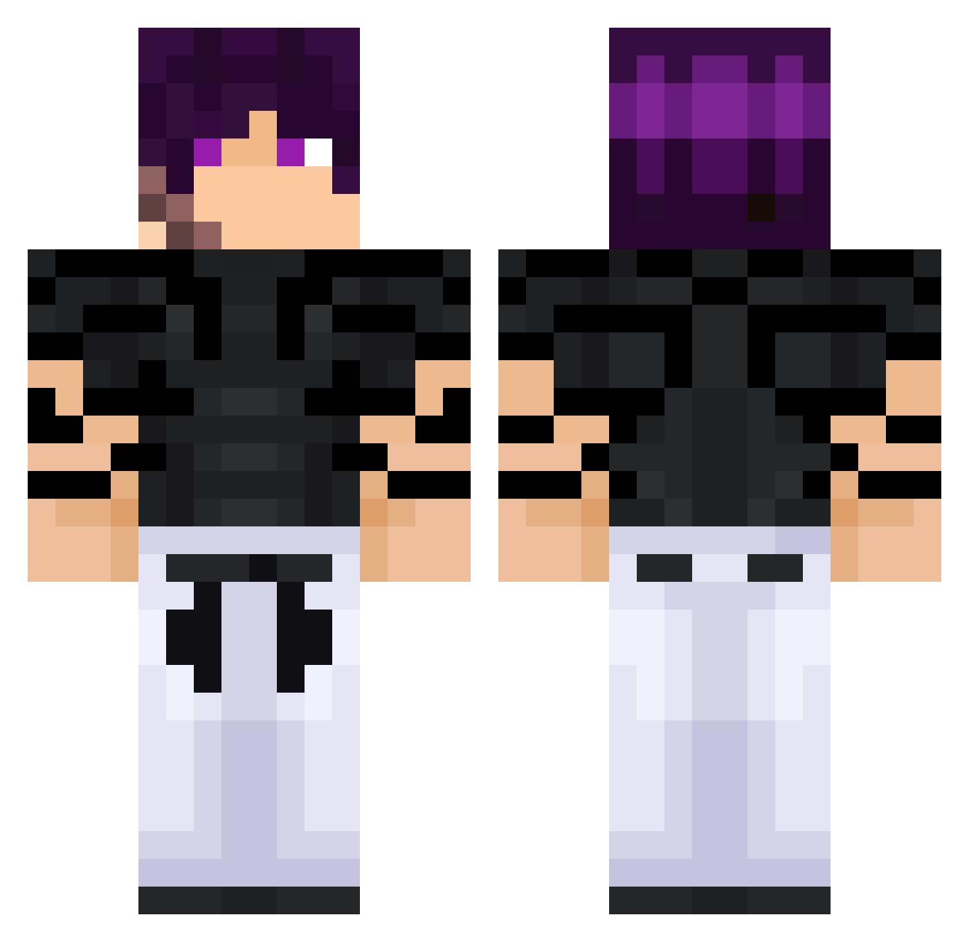 nito333 Minecraft skin, front and back view