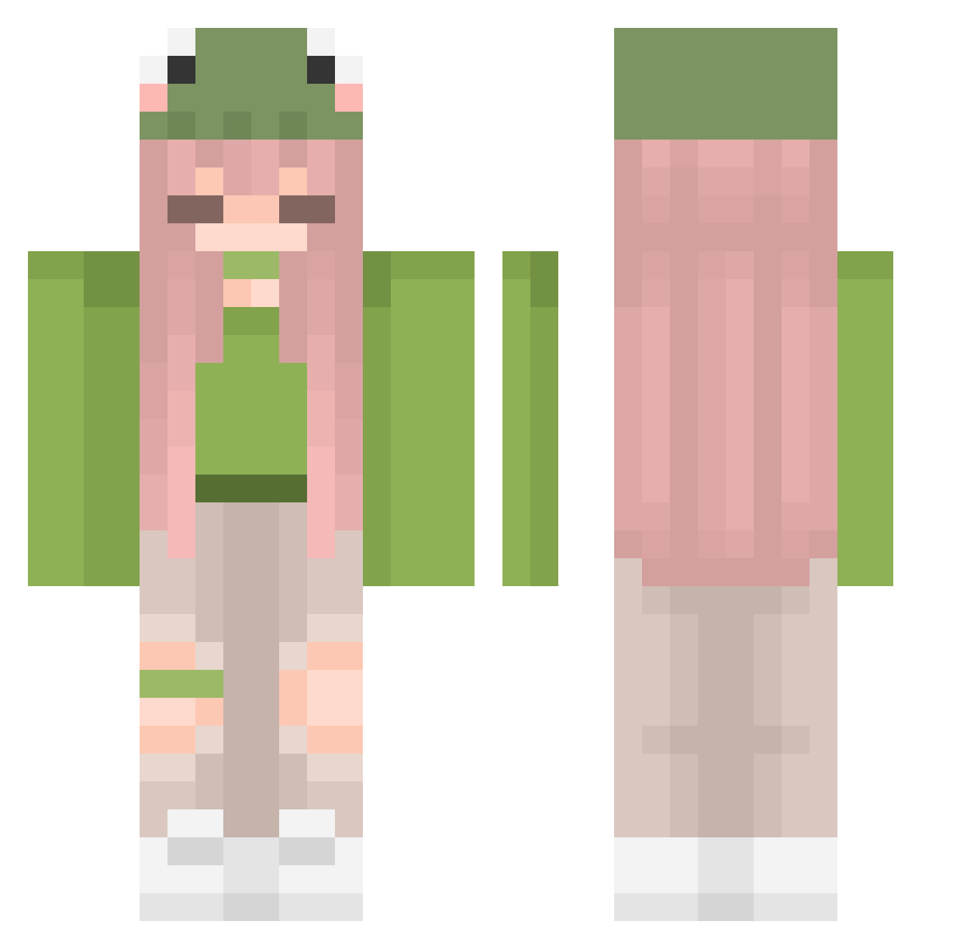 TofuShan Minecraft skin, front and back view
