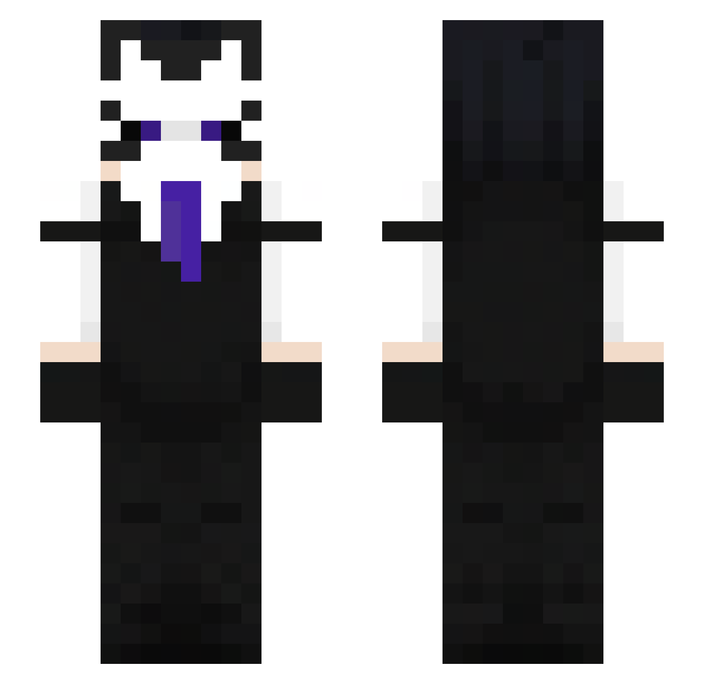 yenderthebender Minecraft skin, front and back view