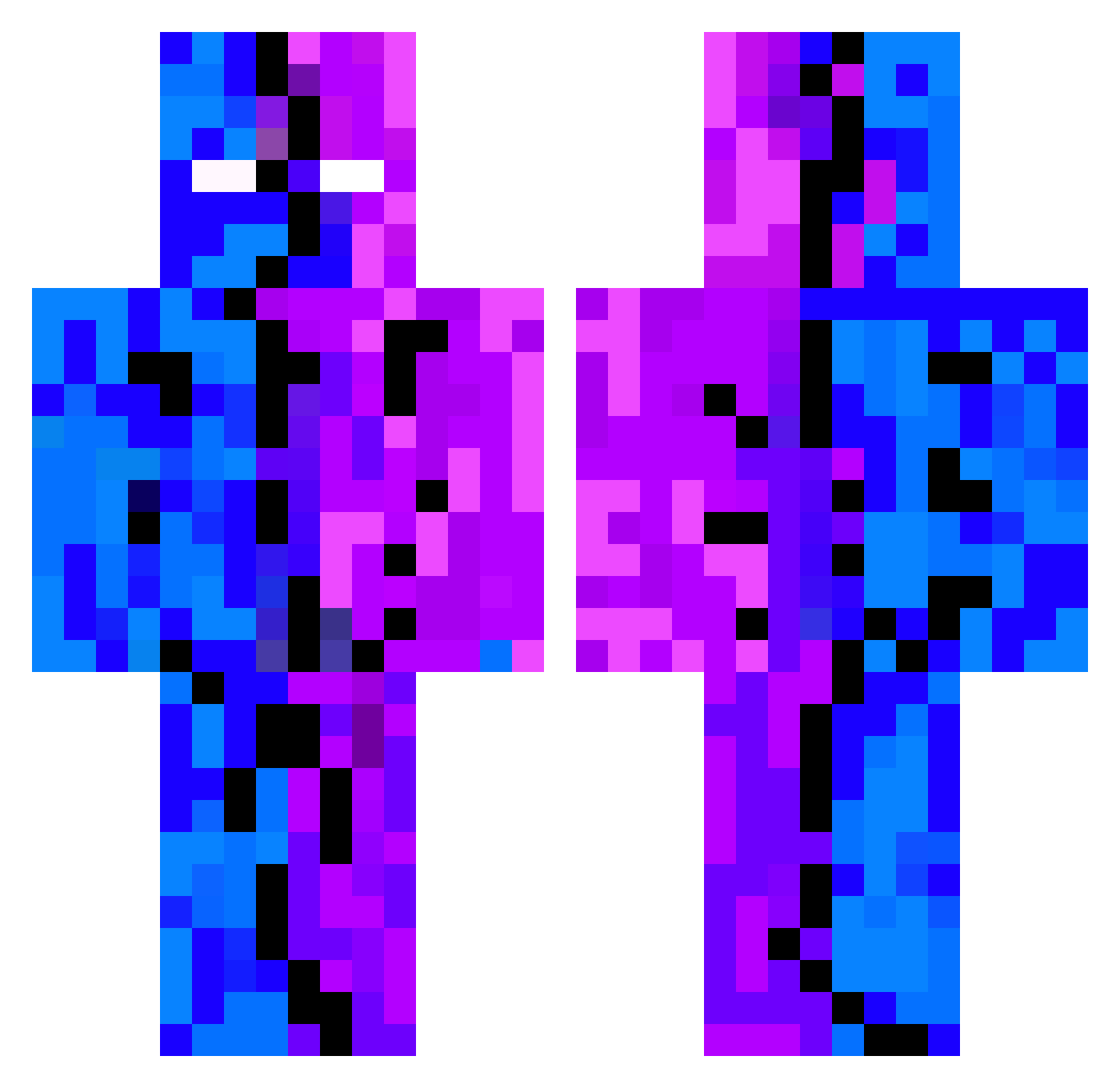 SamjosLJackson Minecraft skin, front and back view