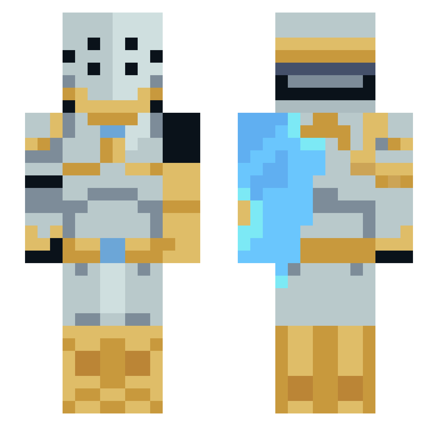 Toebie11 Minecraft skin, front and back view