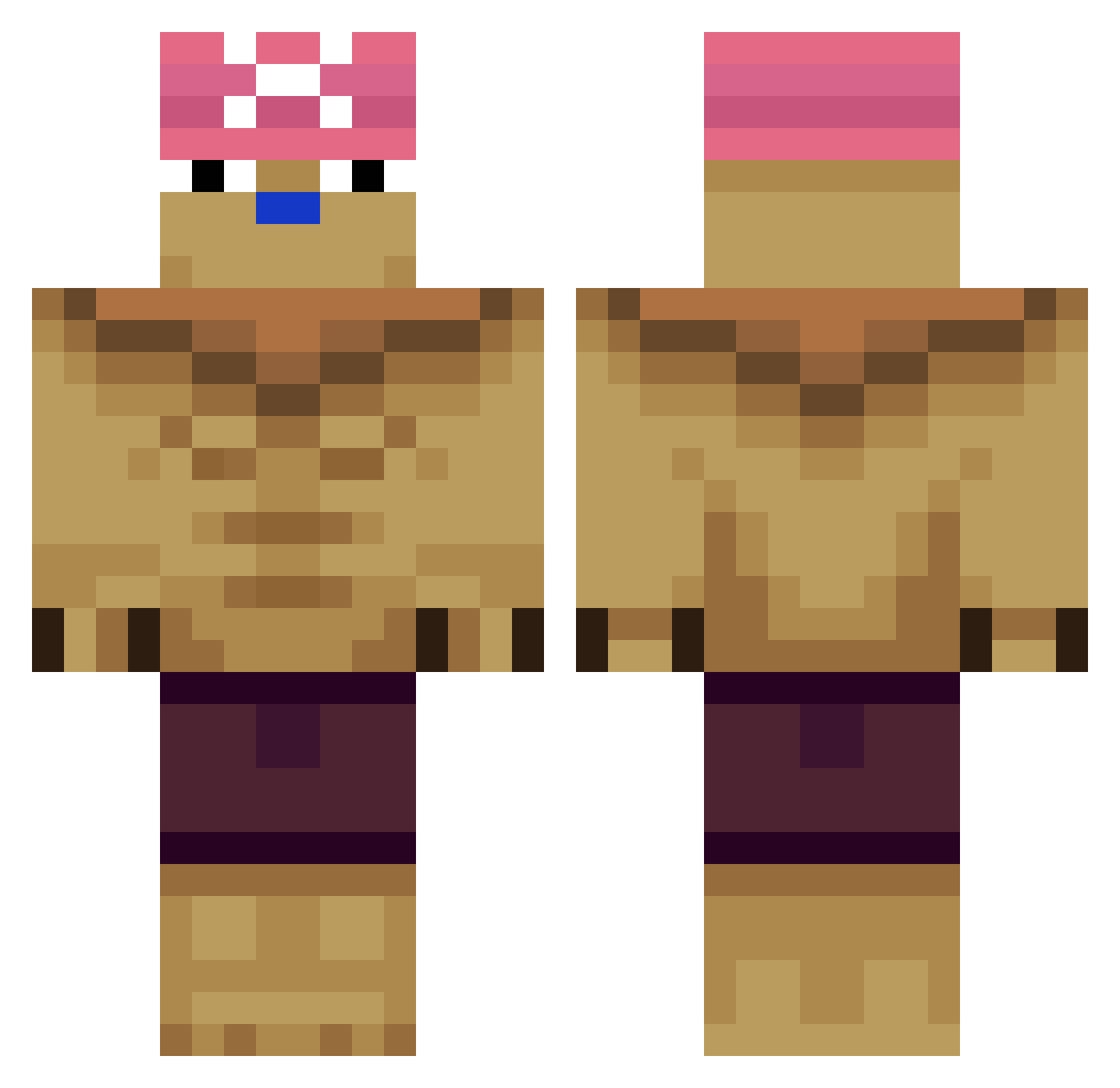 rumyr Minecraft skin, front and back view