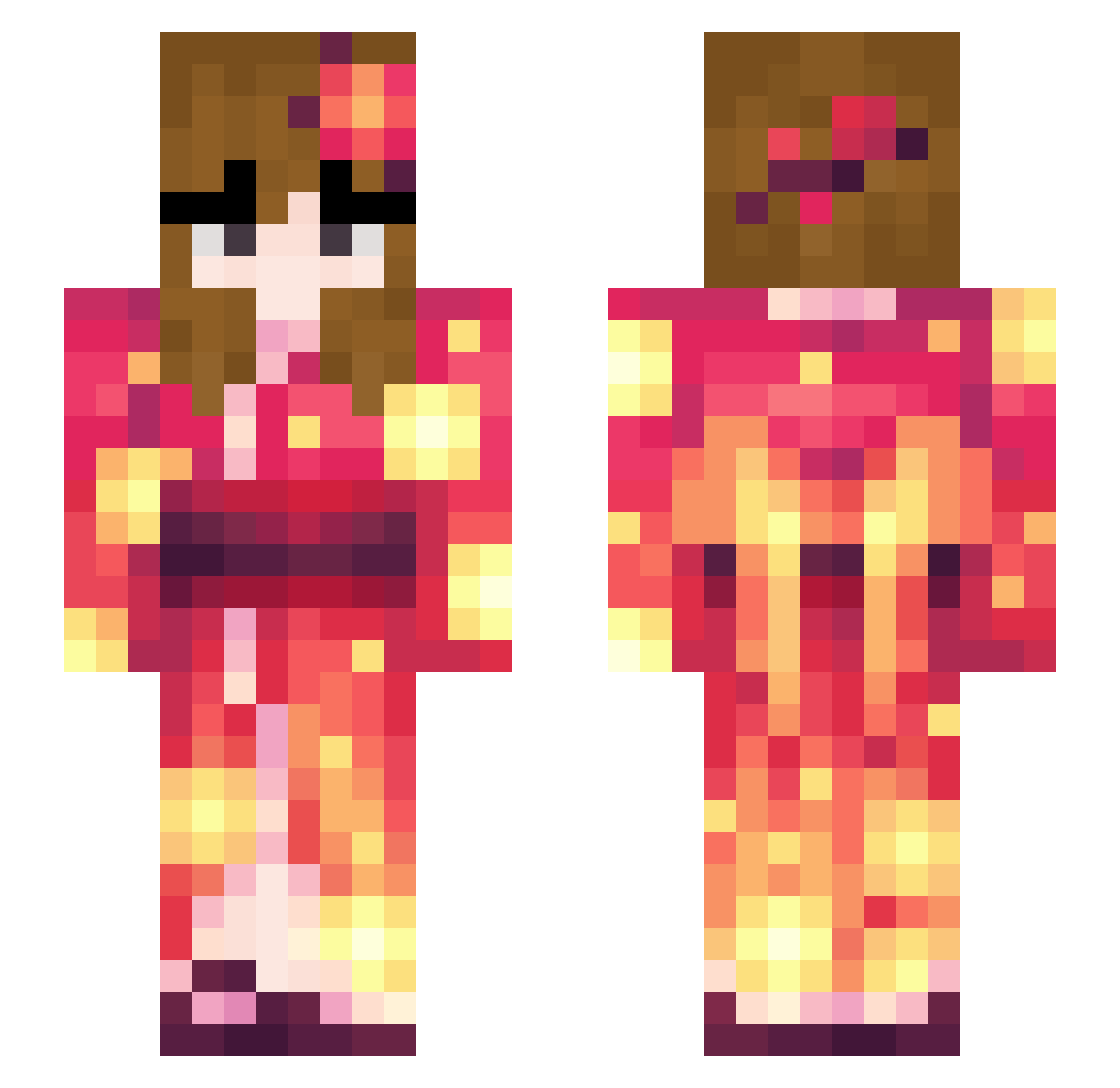 guesSIVe Minecraft skin, front and back view