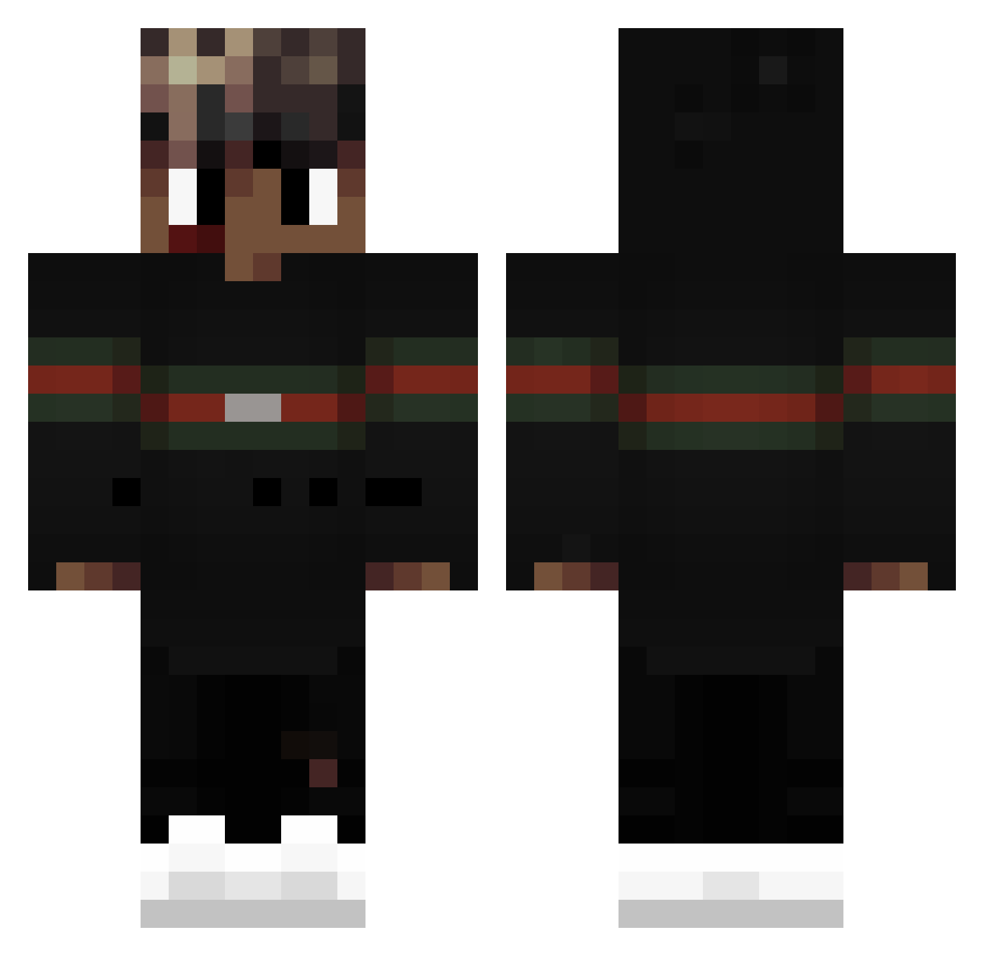 Sweeterman_416 Minecraft skin, front and back view