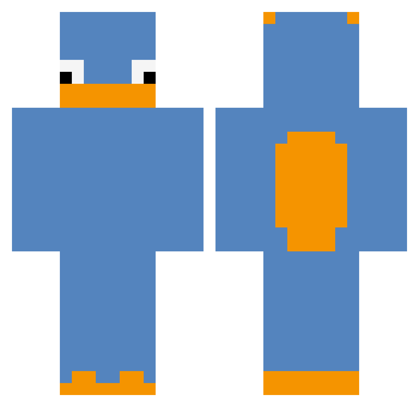 FAKYYY Minecraft skin, front and back view