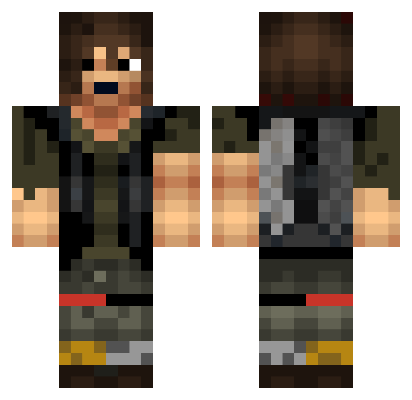 Sean15 Minecraft skin, front and back view