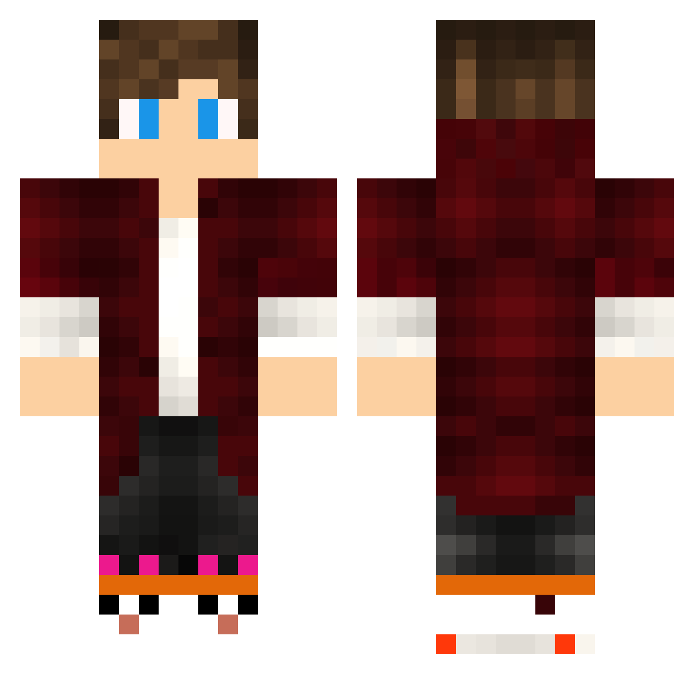 brzoza365 Minecraft skin, front and back view