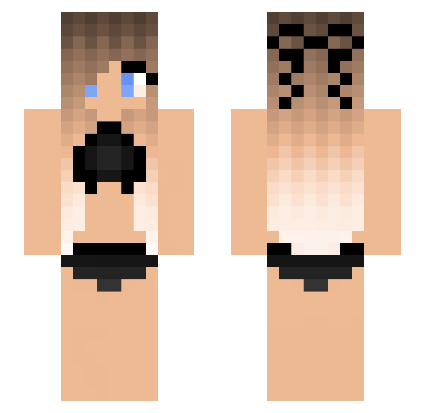 JamoBruh Minecraft skin, front and back view