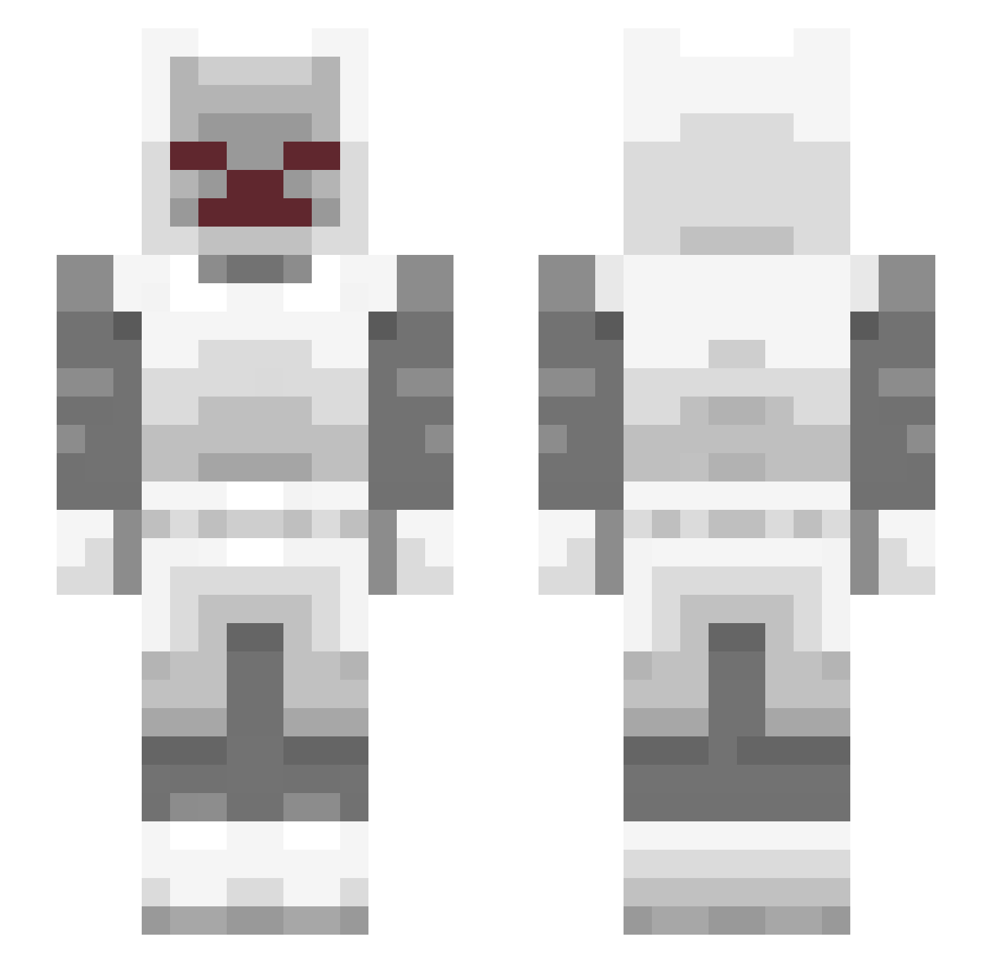 Raglan Minecraft skin, front and back view