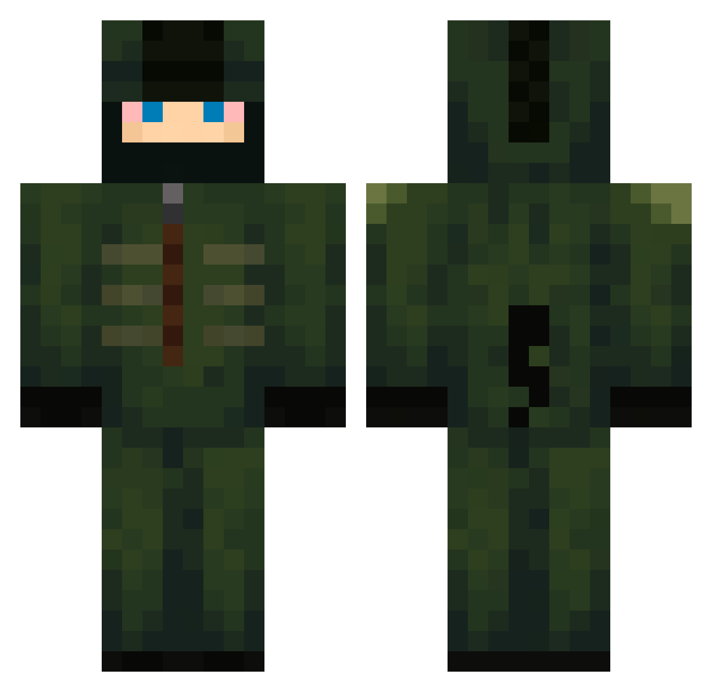 teapyot Minecraft skin, front and back view