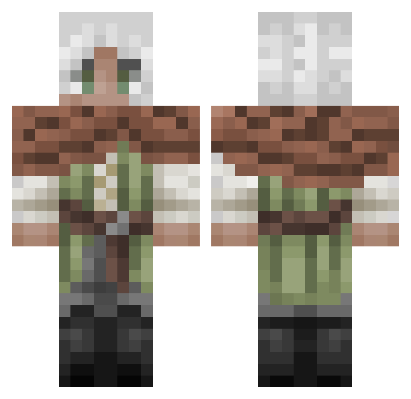 Sp4rKlezz1 Minecraft skin, front and back view
