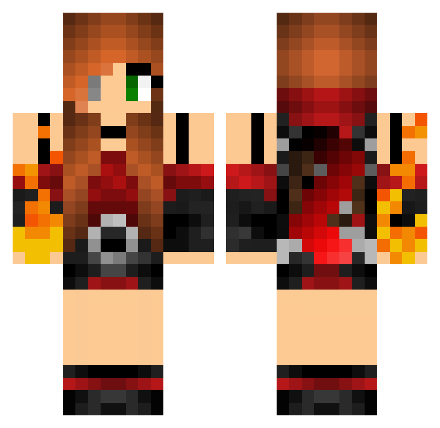 Edna Minecraft skin, front and back view