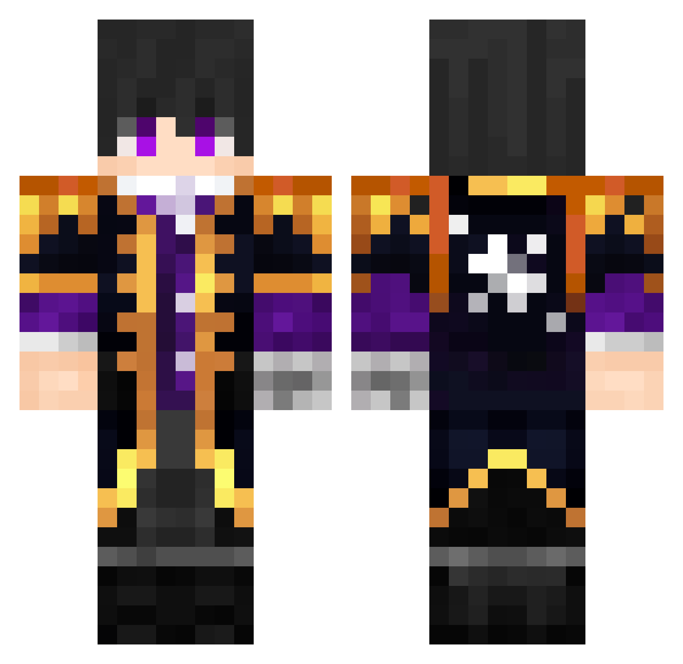 quantic3453 Minecraft skin, front and back view
