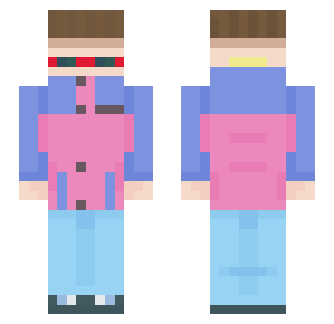 lsdk1234 Minecraft skin, front and back view