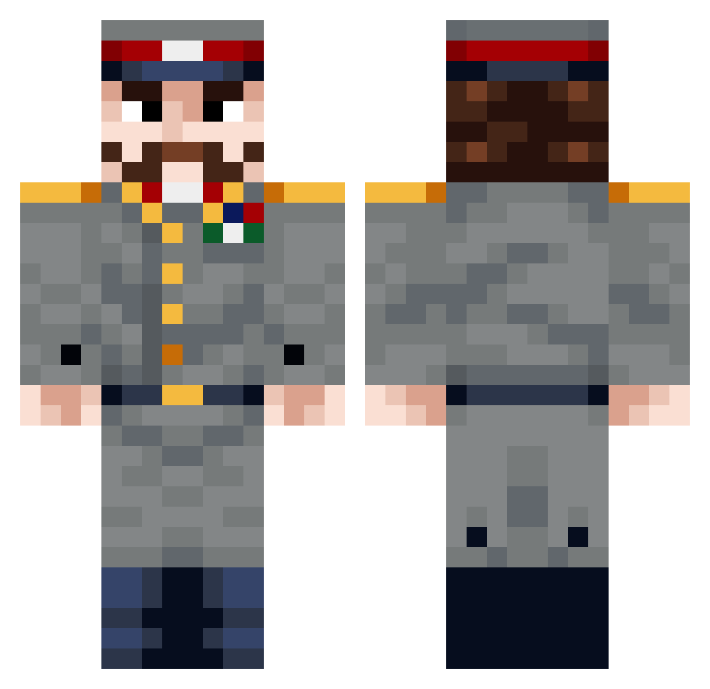 Jo4kyx Minecraft skin, front and back view