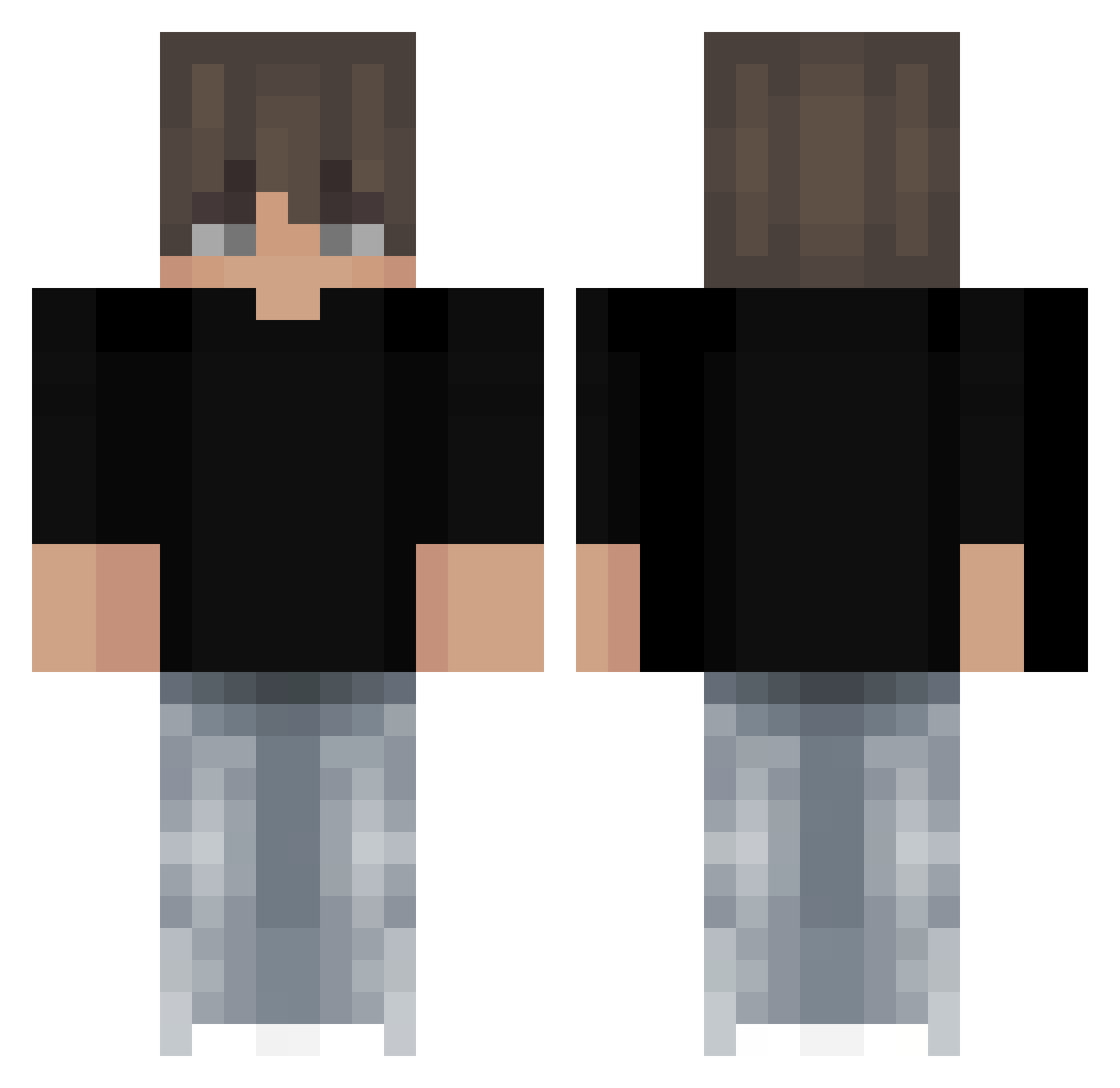 Z3rqix Minecraft skin, front and back view