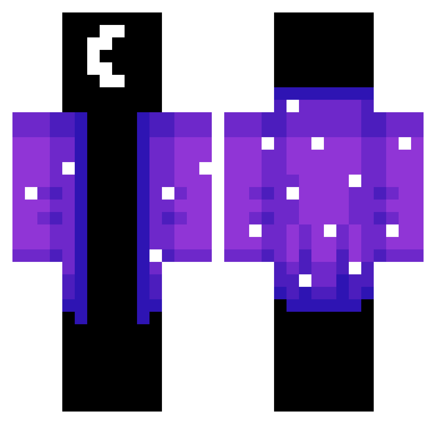 n3ght Minecraft skin, front and back view