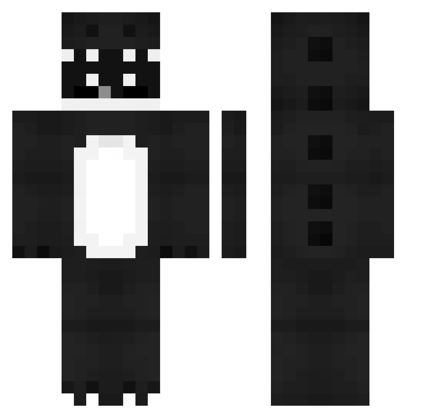 Kazwold Minecraft skin, front and back view