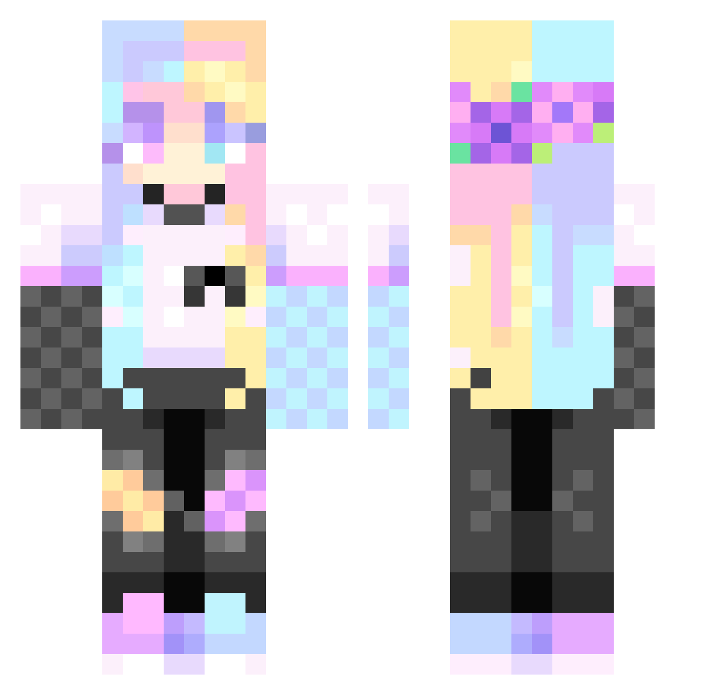 MajesticDuder Minecraft skin, front and back view