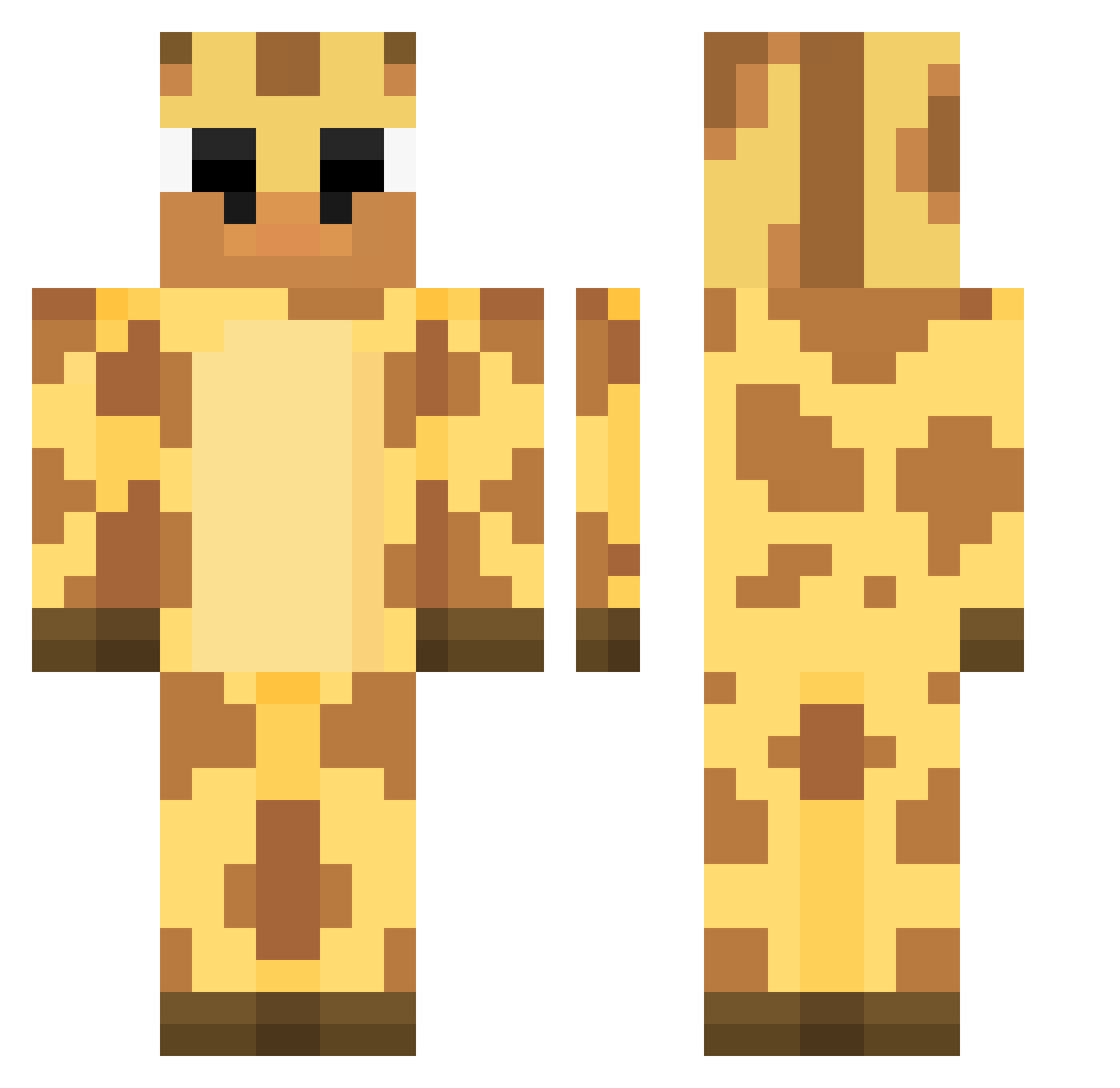 nejkopriva Minecraft skin, front and back view