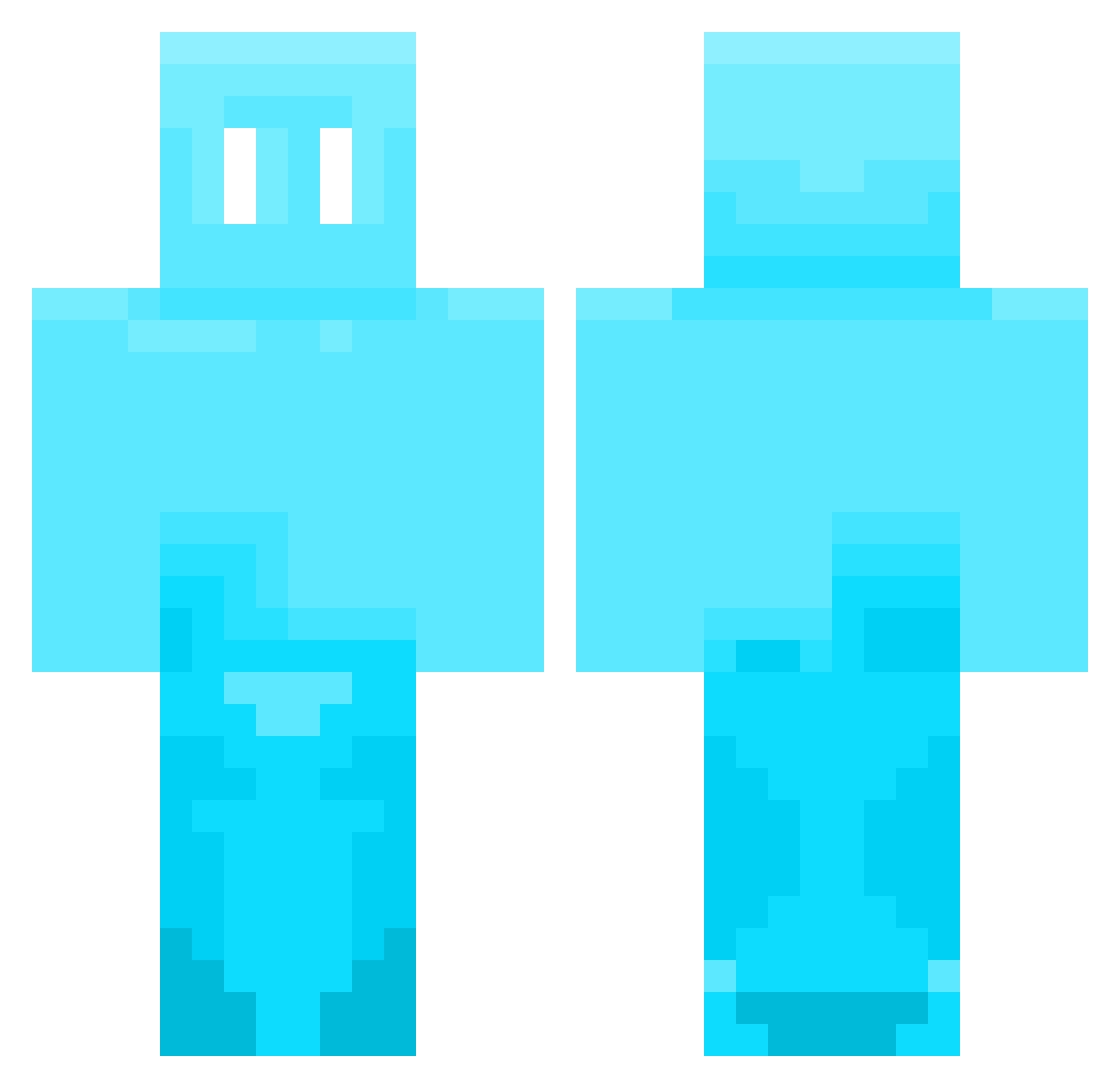 Speilz Minecraft skin, front and back view