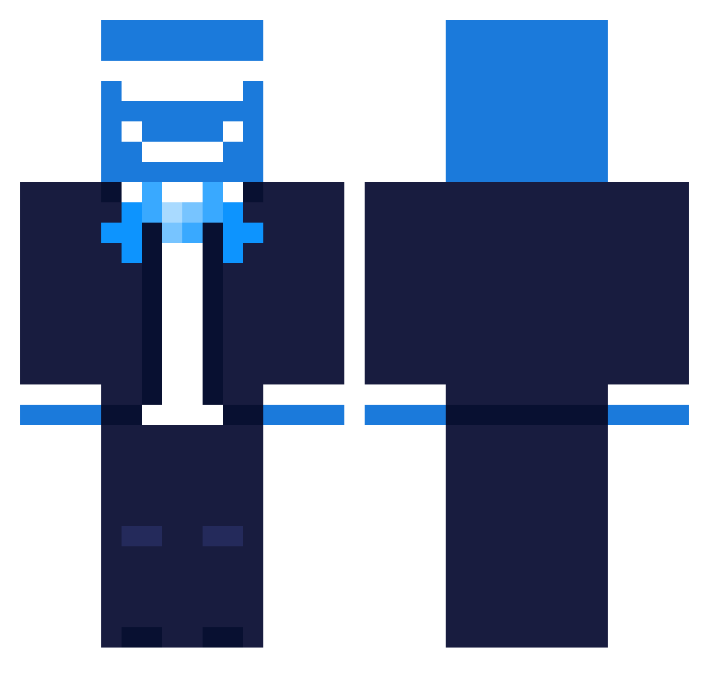 Pcplayer2 Minecraft skin, front and back view
