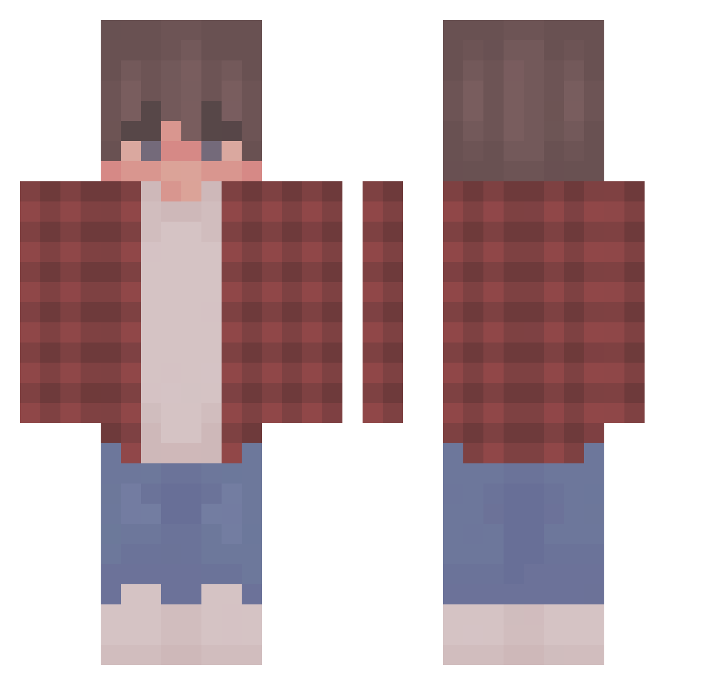 Botara__Lux Minecraft skin, front and back view