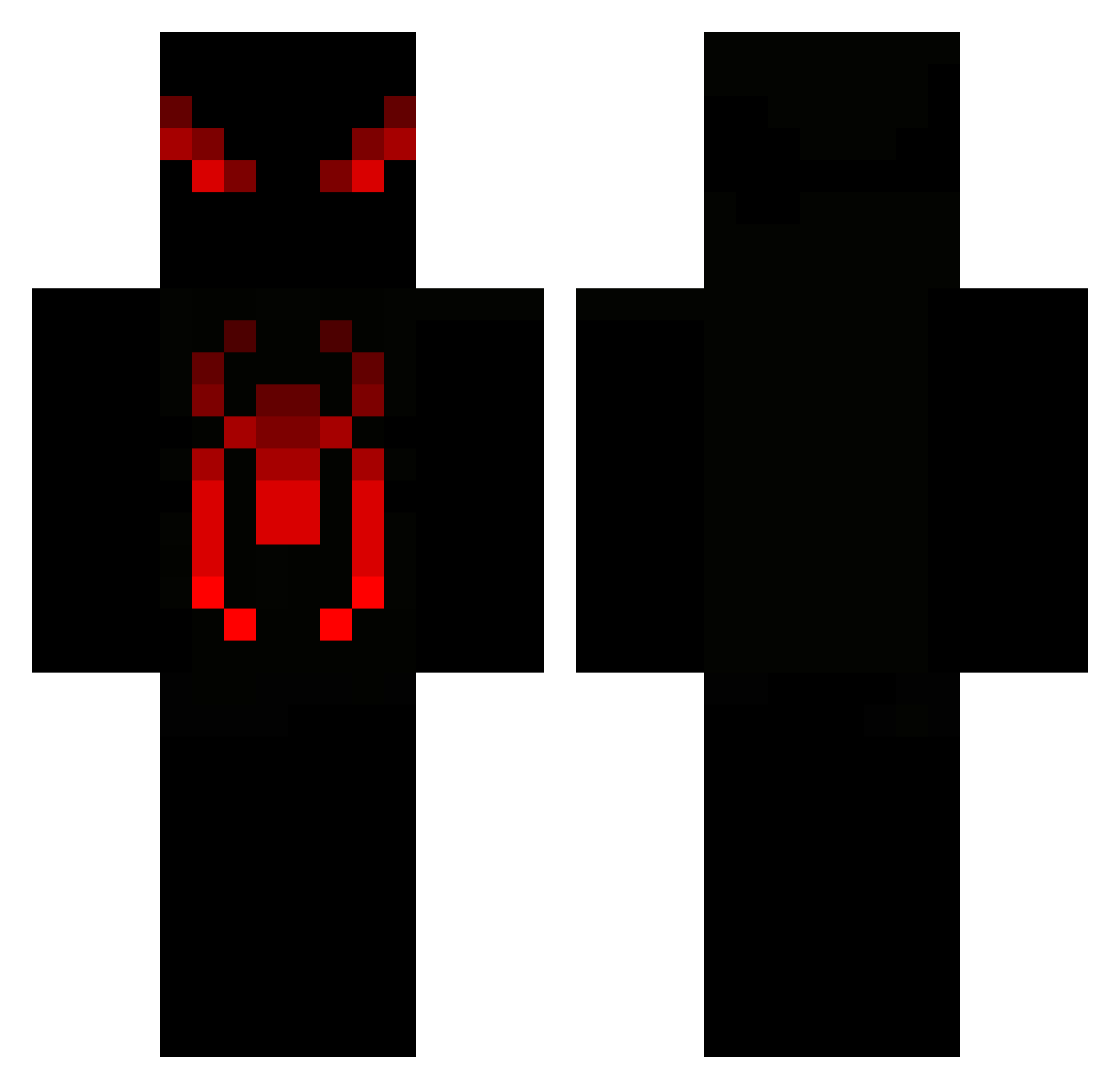 OLLIEBEART Minecraft skin, front and back view