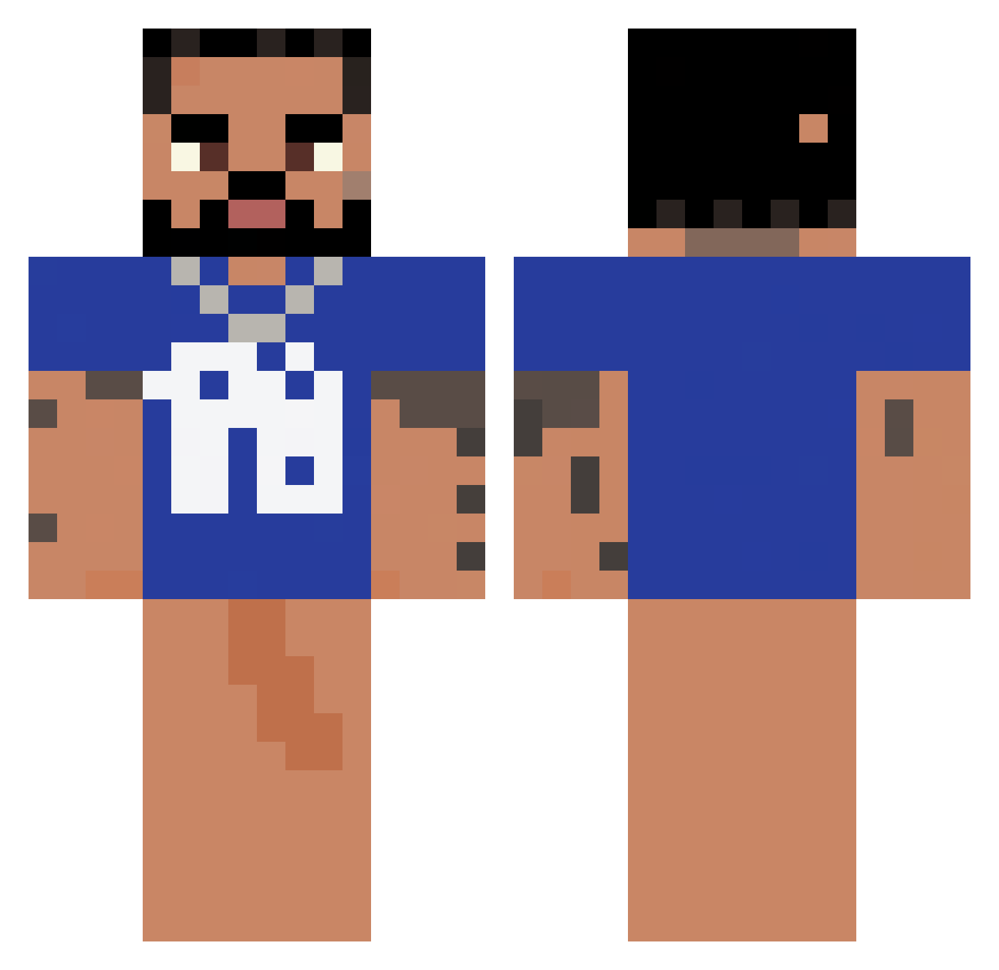 ConlanS Minecraft skin, front and back view