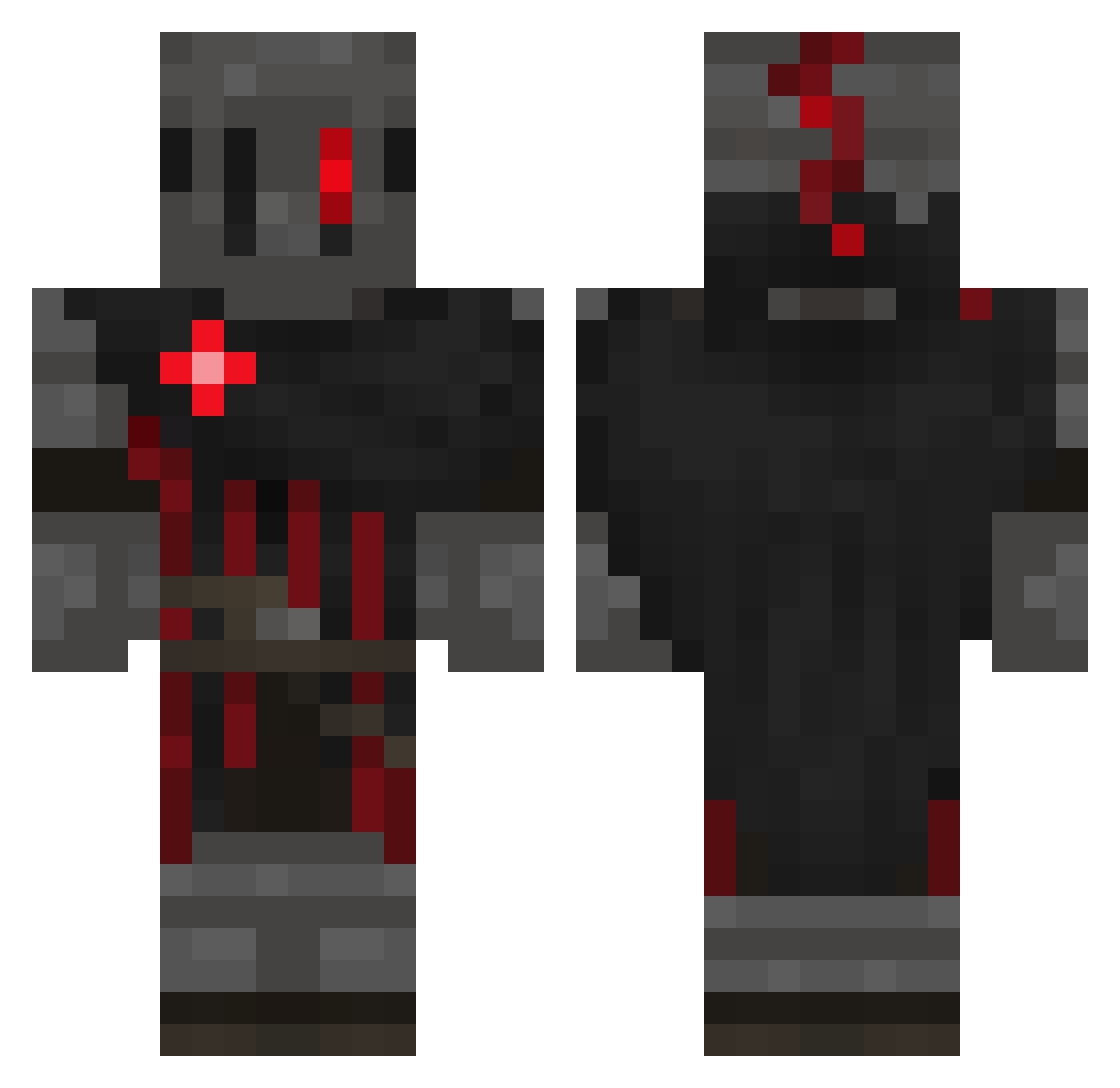 kubbz Minecraft skin, front and back view