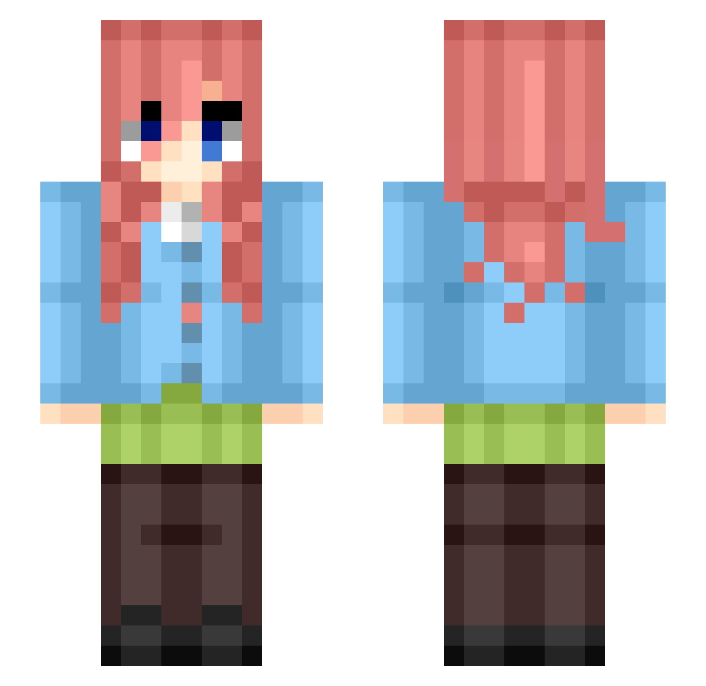 TarryMage815098 Minecraft skin, front and back view