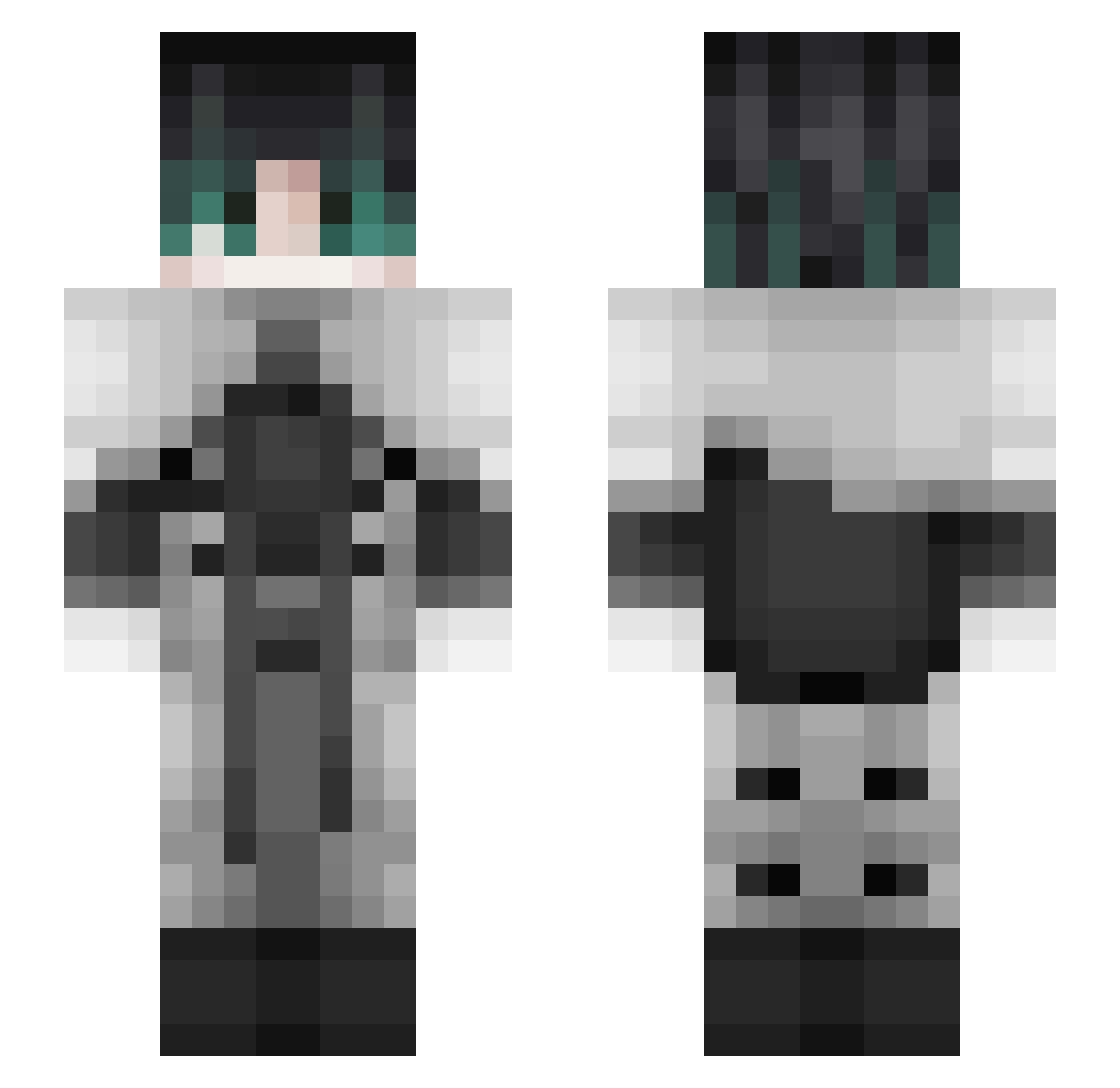 c1ndyLuvyu Minecraft skin, front and back view