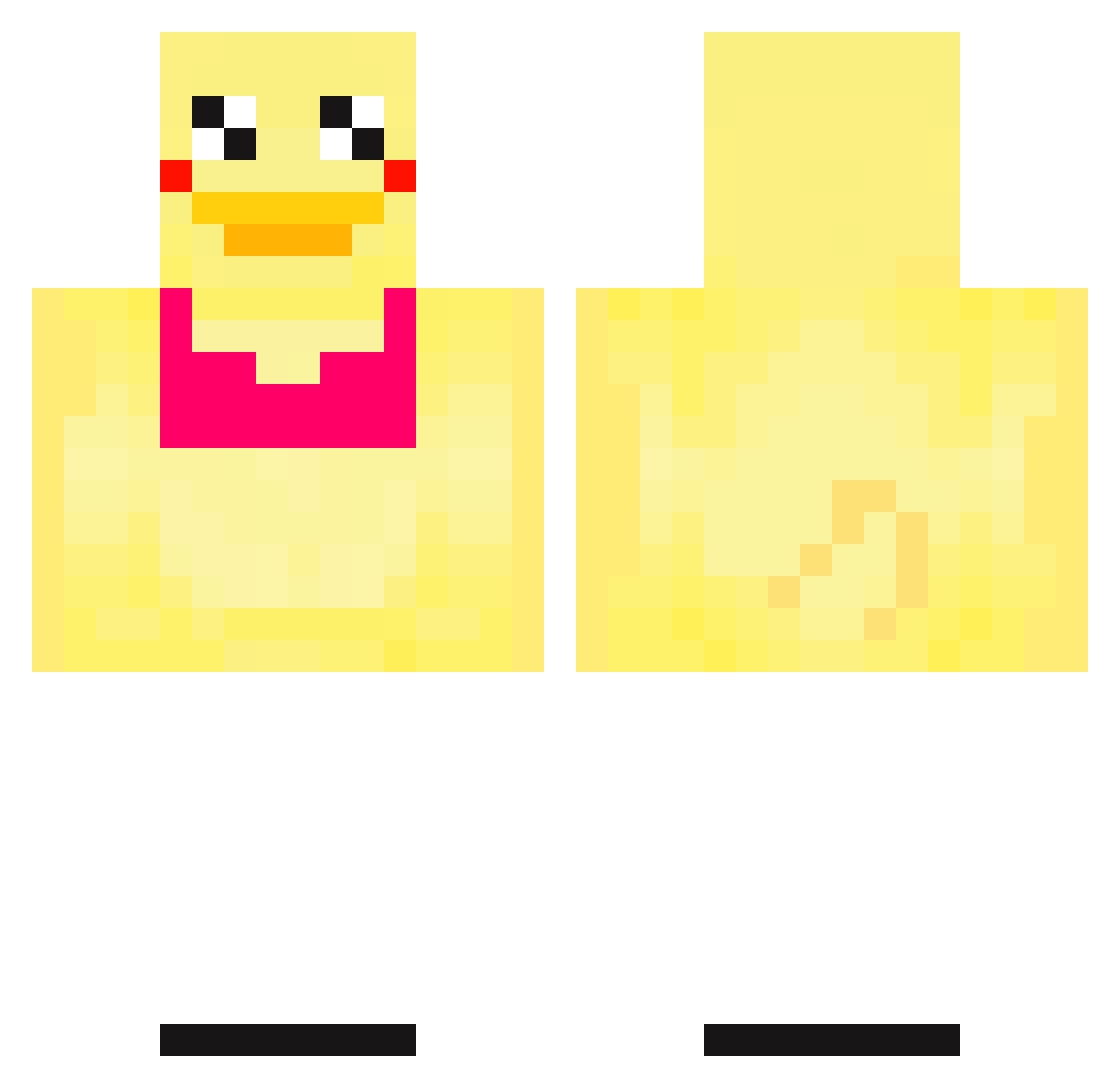 Justin0408 Minecraft skin, front and back view