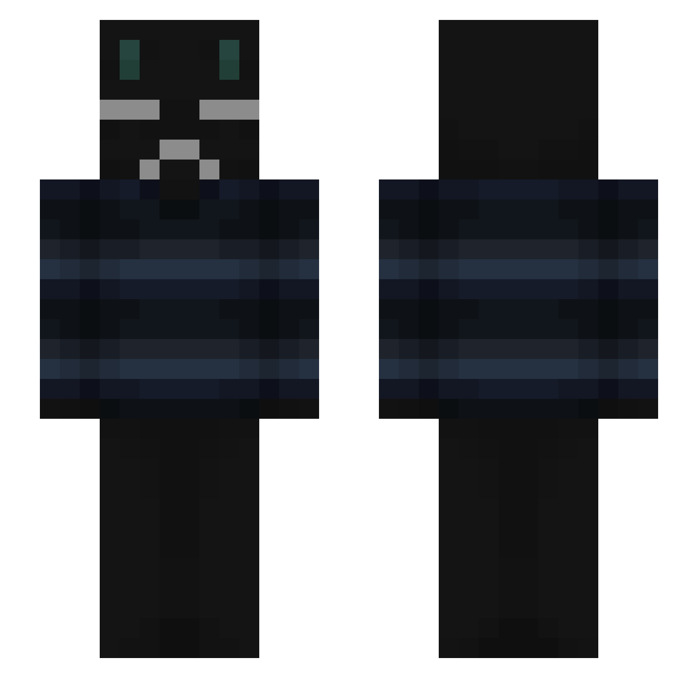 ShamWoah_ Minecraft skin, front and back view