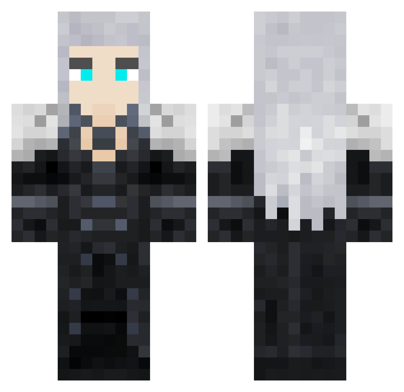 Guasepen Minecraft skin, front and back view