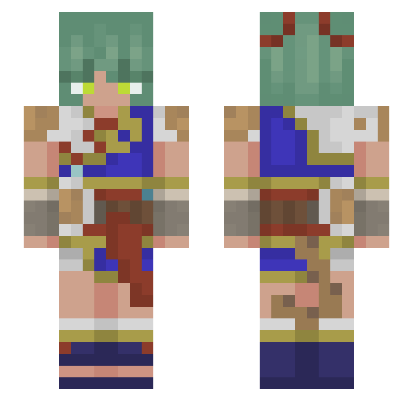 l6x1 Minecraft skin, front and back view
