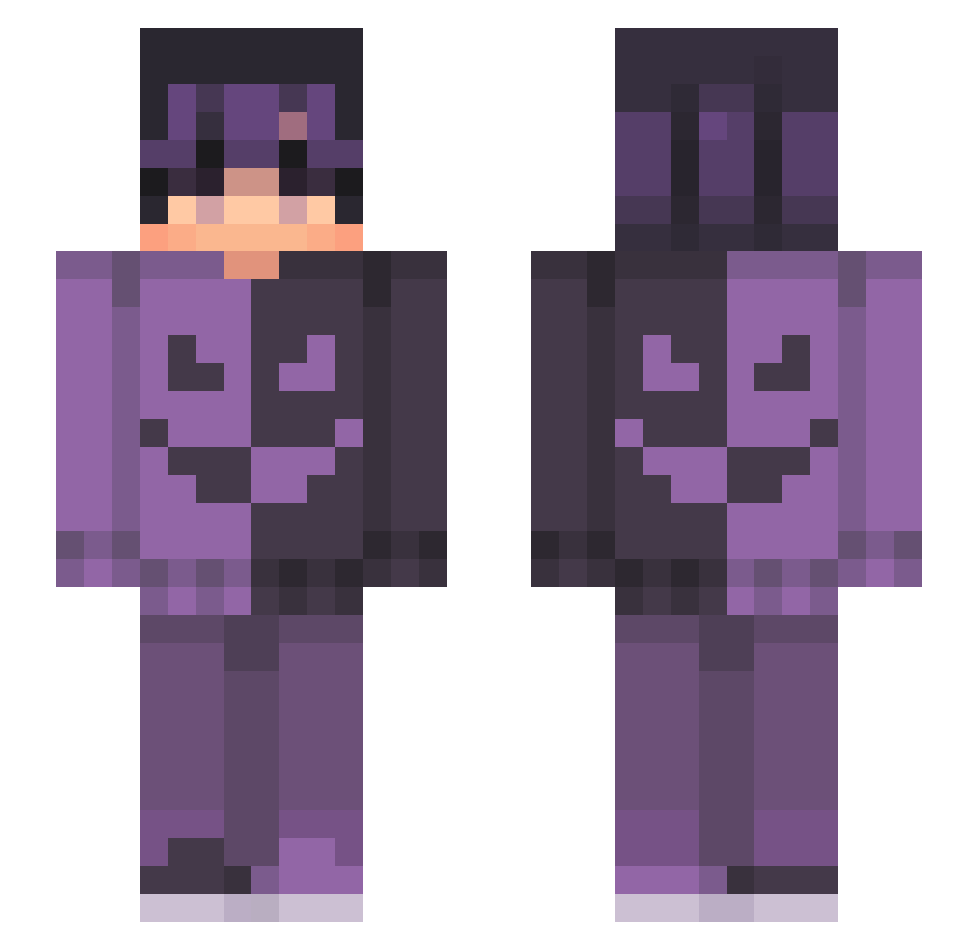 sad_muffin_36 Minecraft skin, front and back view