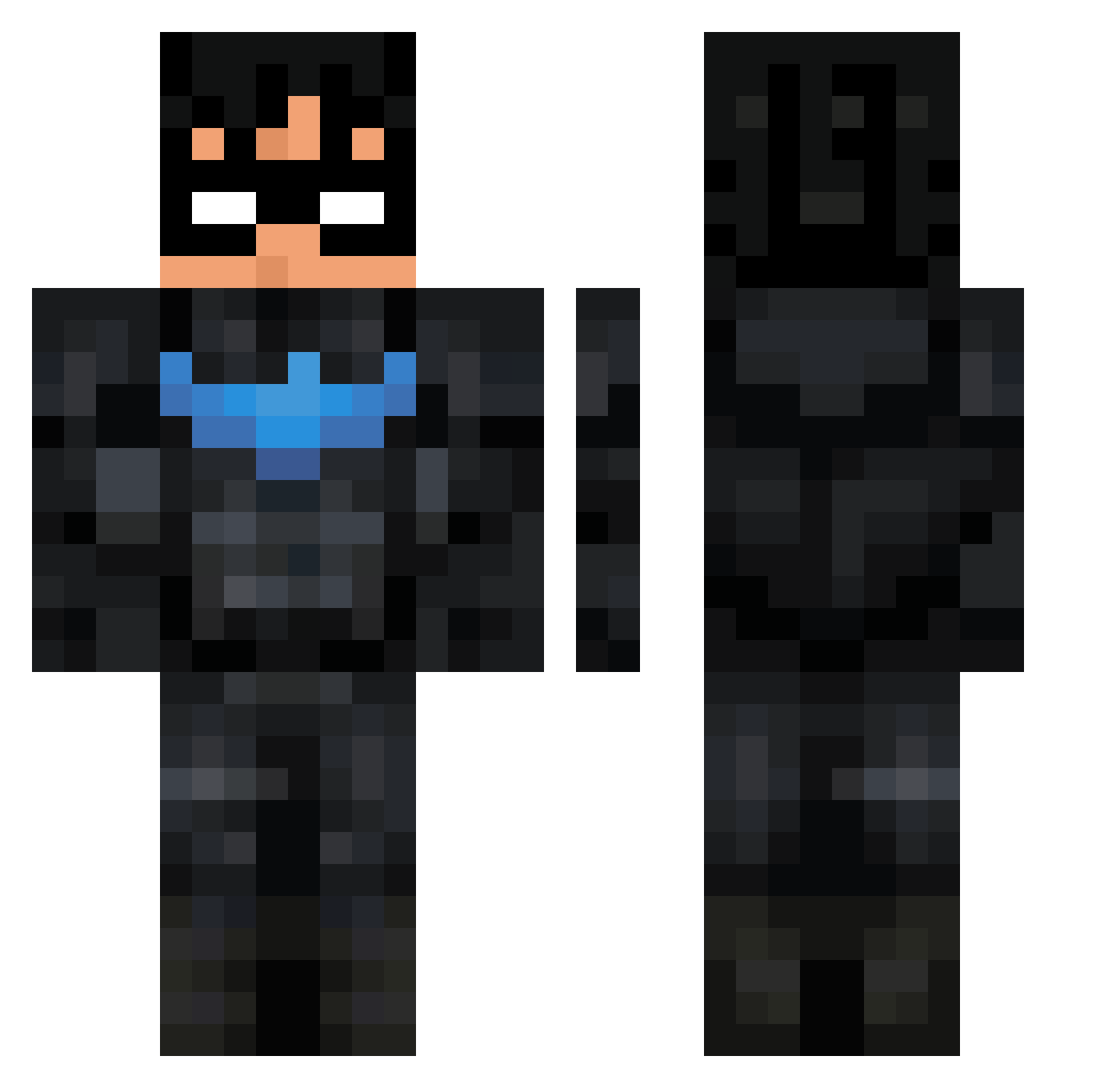 Romerillo Minecraft skin, front and back view