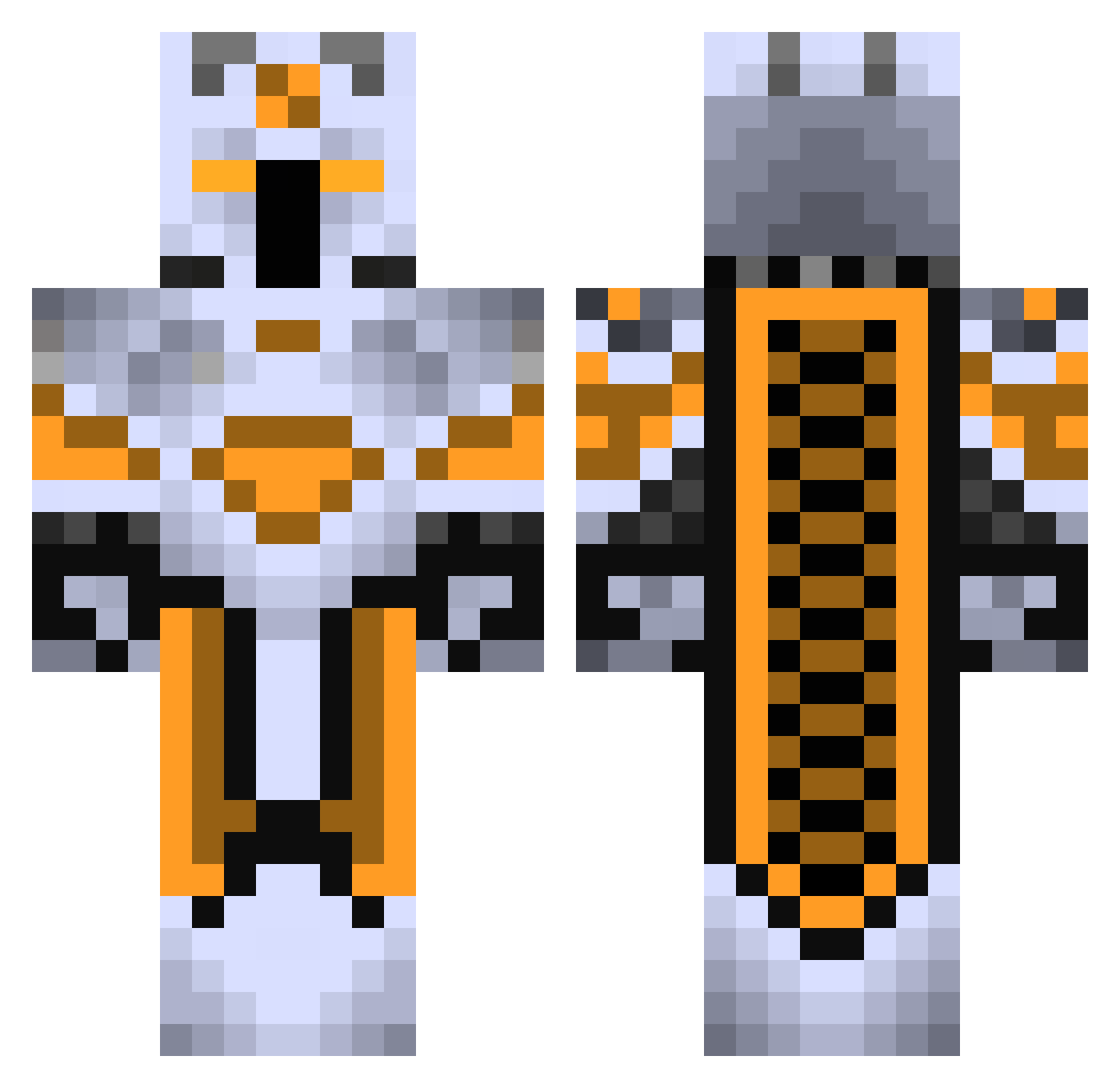 King_Inde_ Minecraft skin, front and back view
