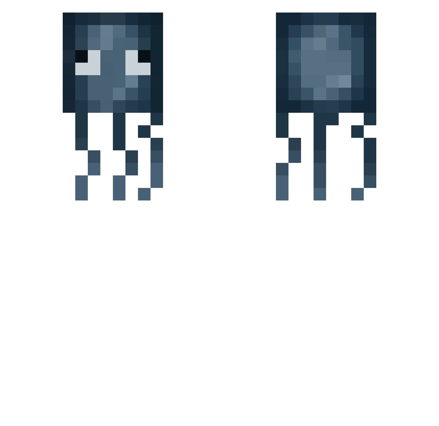melcor1 Minecraft skin, front and back view